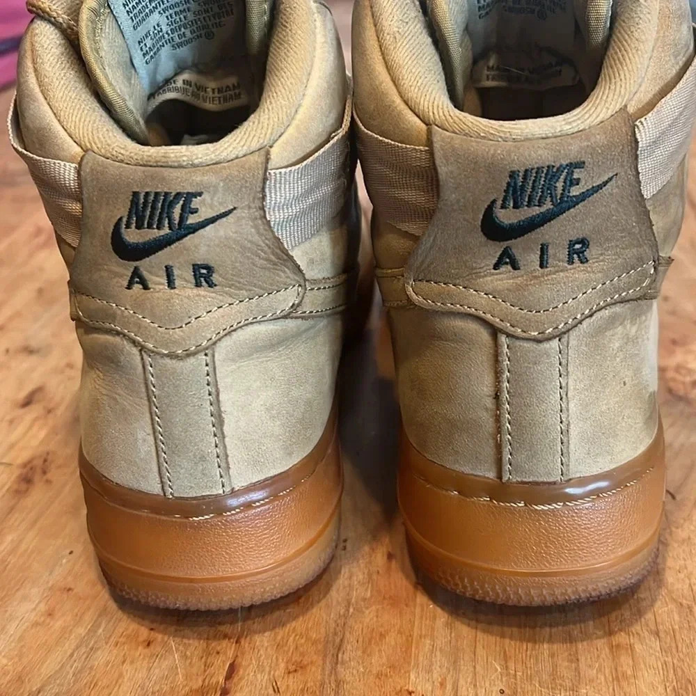 Nike Air Force 1 High Flax Youth Size 6Y GS wheat Brown From 2015 (807617-200) - Picture 4 of 7